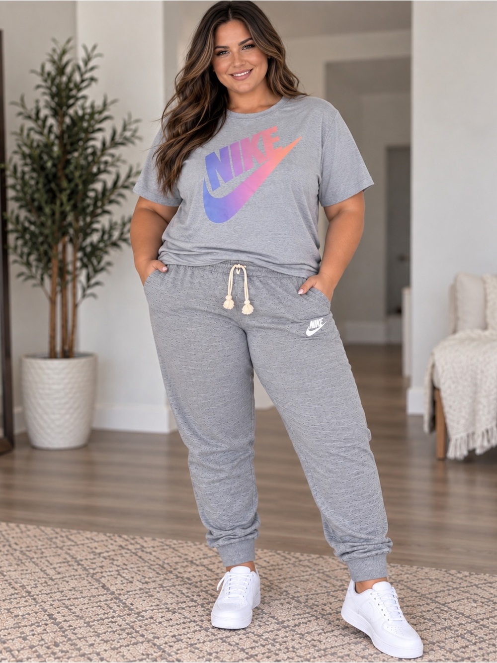 Nike women's XL Gray Jogger outfit